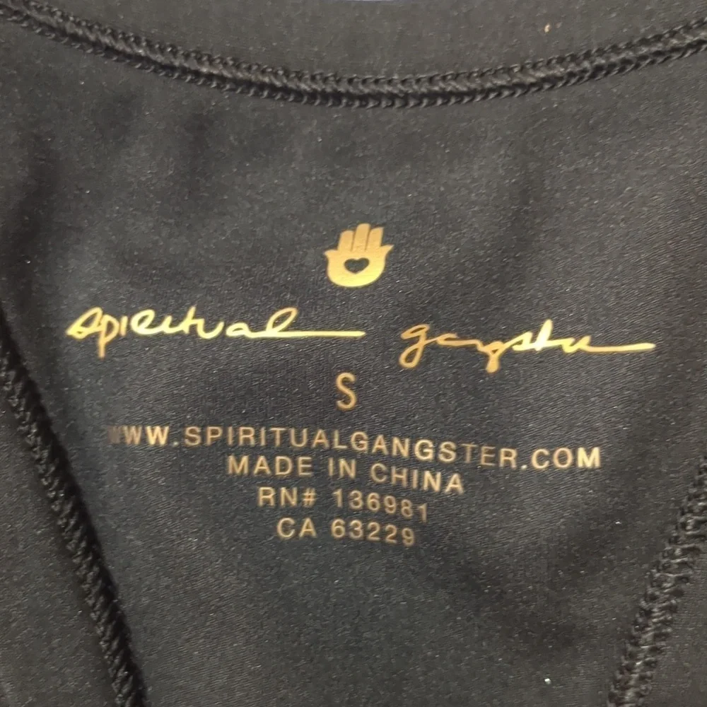 Dream Tech Eco Racer Tank in Black Spiritual Gangster Size Small NWT - Picture 11 of 13